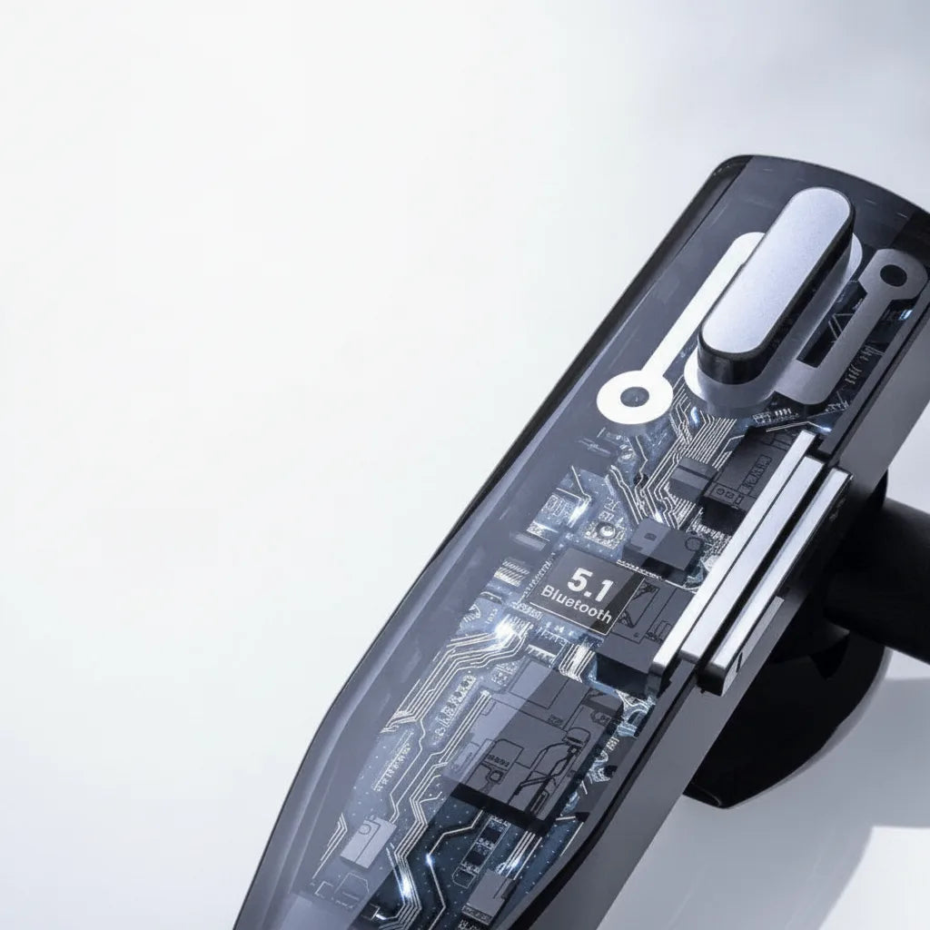 Bluetooth Headset Noise-Cancelling Dual Microphone 20-Hour Battery