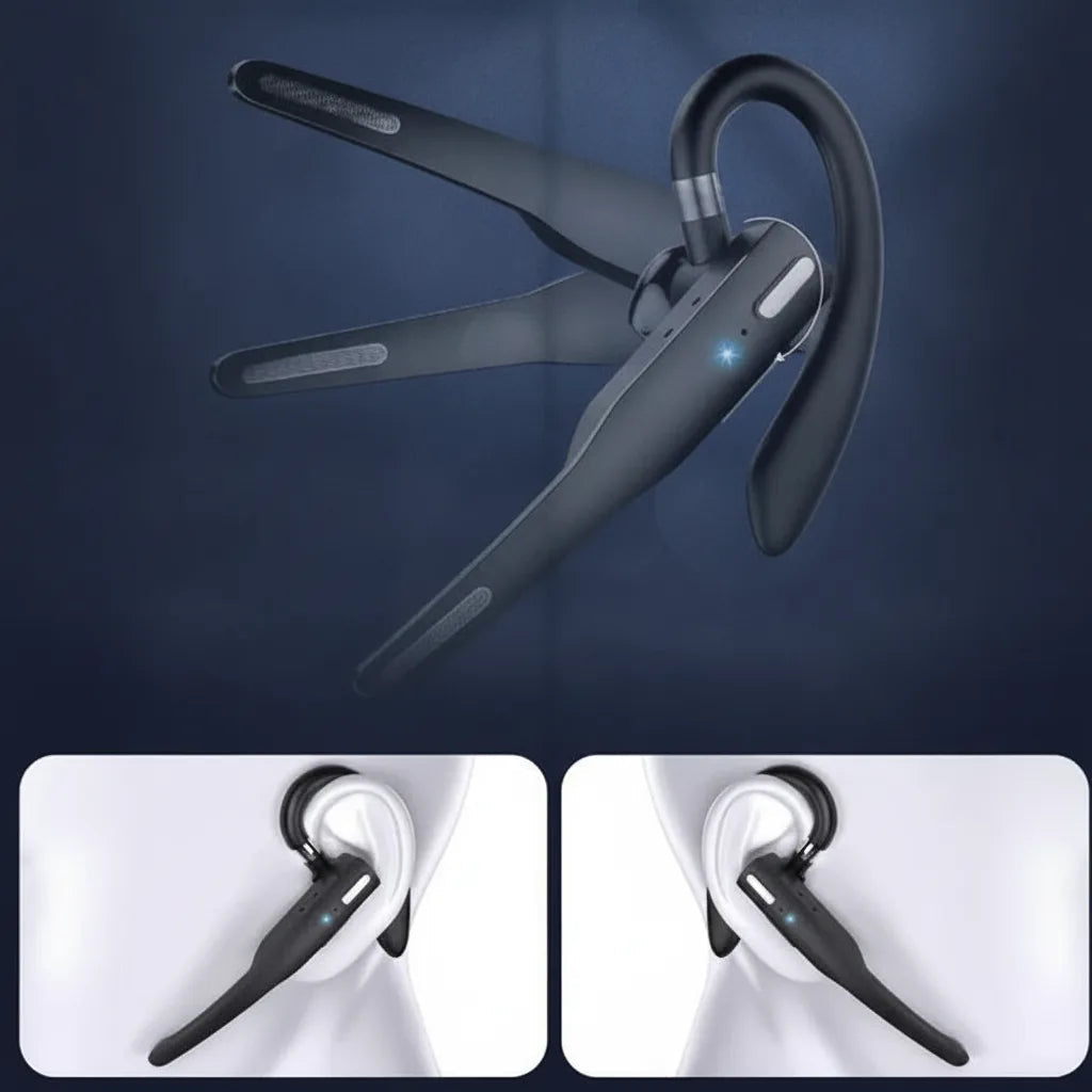 Bluetooth Headset Noise-Cancelling Dual Microphone 20-Hour Battery