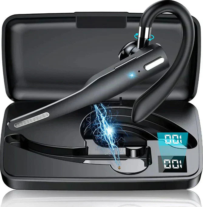 Bluetooth Headset Noise-Cancelling Dual Microphone 20-Hour Battery