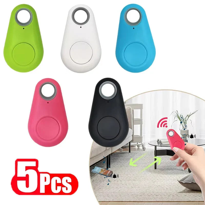 Bluetooth Tracker App-Activated Loud Alarm Color-Coded Set of 5