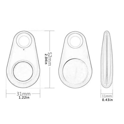 Bluetooth Tracker App-Activated Loud Alarm Color-Coded Set of 5