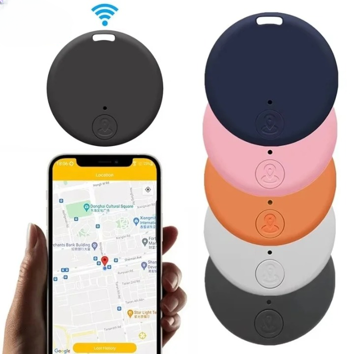 Bluetooth Tracker Set of 2 Flat Round Loud Alarm