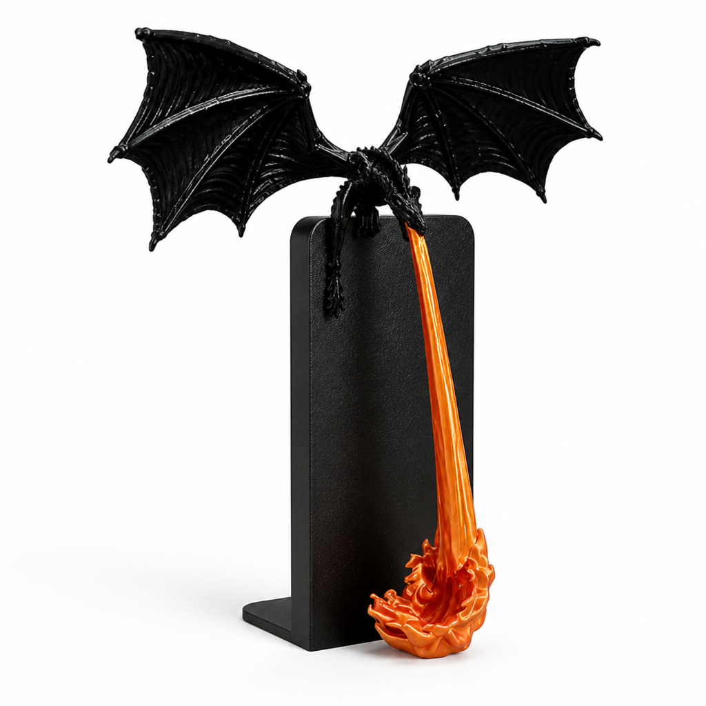 Bookend Dragon Flame Design 25cm Wingspan