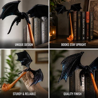 Bookend Dragon Flame Design 25cm Wingspan