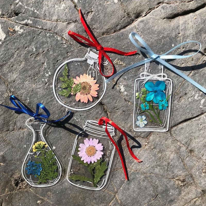 Bookmark Set Acrylic With Real Dried Flowers Set of 30