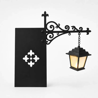 Bookshelf Lantern Warm Amber LED Battery-Operated Tool-Free Metal Holder