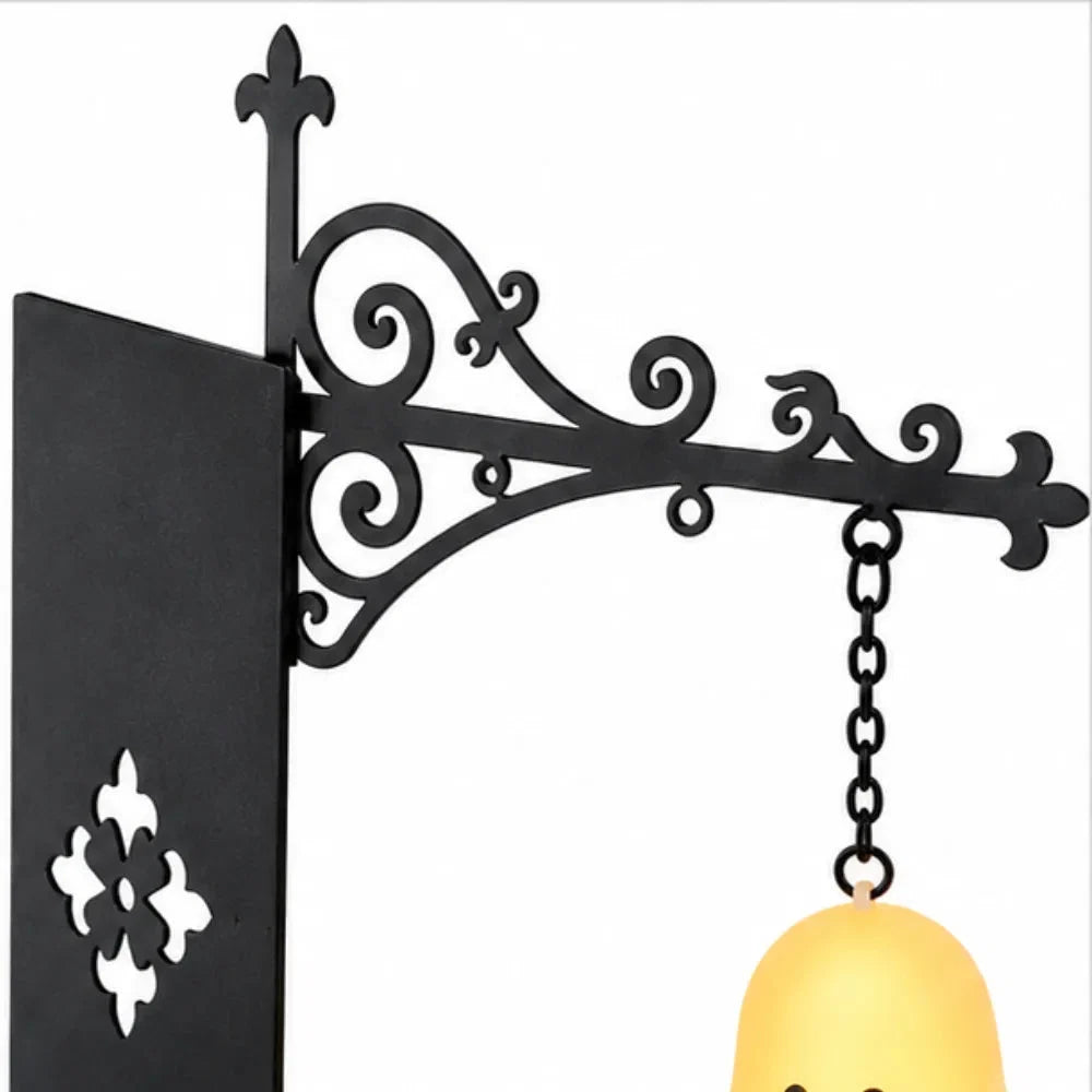 Bookshelf Lantern Warm Amber LED Battery-Operated Tool-Free Metal Holder