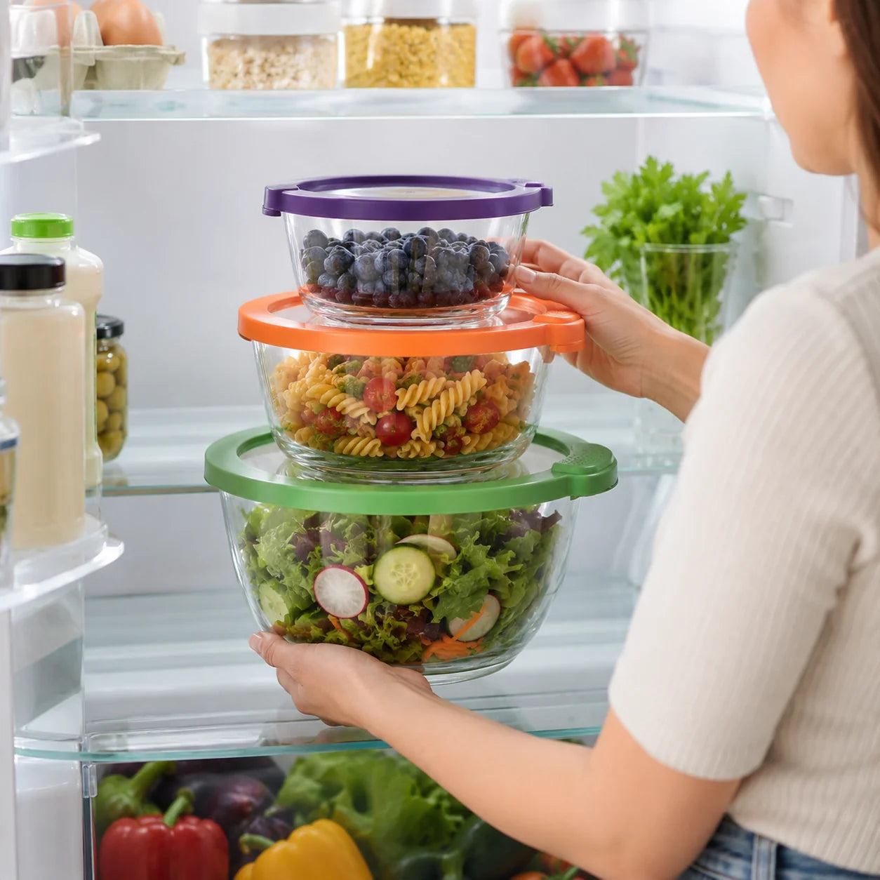 Bowl Covers Universal Fit Airtight Set of 6