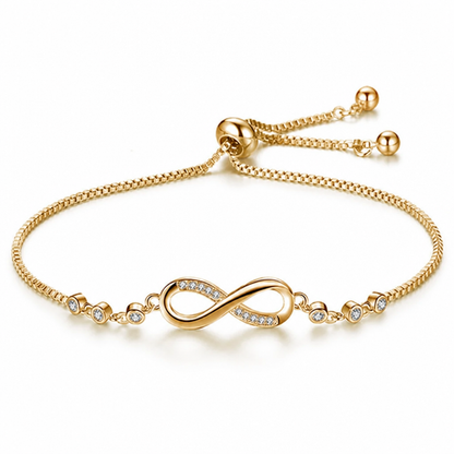 Bracelet Delicate Infinity Charm Gold & Silver Tone