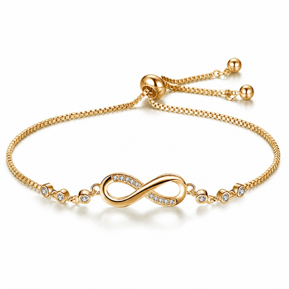 Bracelet Delicate Infinity Charm Gold & Silver Tone