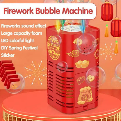 Bubble Machine Battery-Powered LED Lights & 12 Nozzles
