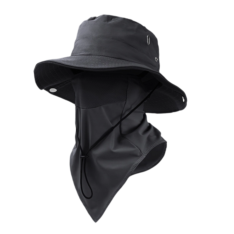 Bucket Hat Detachable Face Shield Ice-Silk Cooling