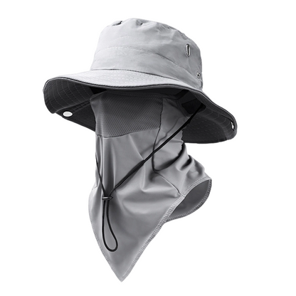 Bucket Hat Detachable Face Shield Ice-Silk Cooling