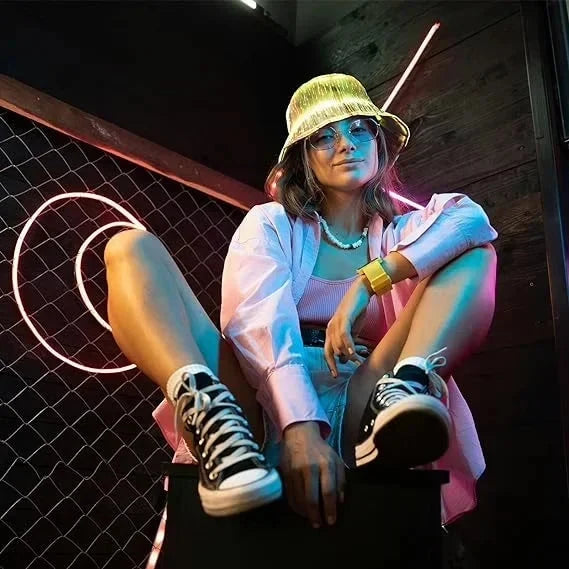 Bucket Hat LED Lighting Multiple Modes