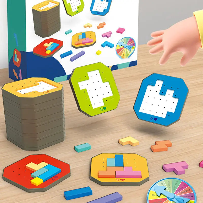 Building Set Wooden 108 Pieces 20 Task Cards
