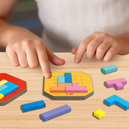 Building Set Wooden 108 Pieces 20 Task Cards