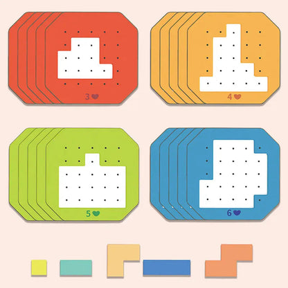 Building Set Wooden 108 Pieces 20 Task Cards