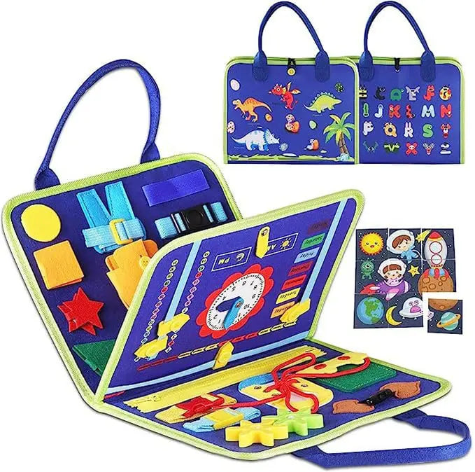 Busy Board Montessori Felt Foldable Handles