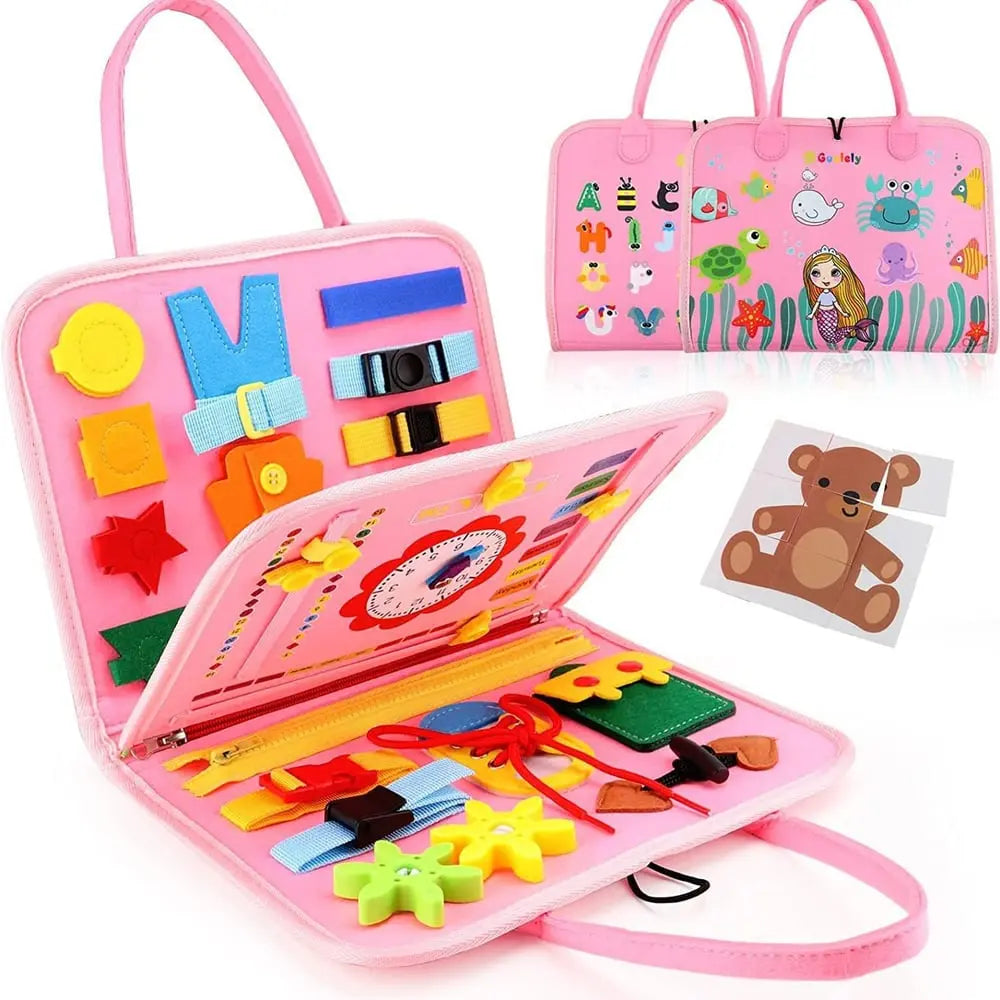Busy Board Montessori Felt Foldable Handles