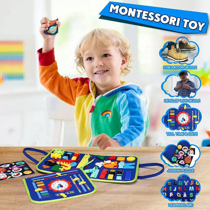 Busy Board Montessori Felt Foldable Handles