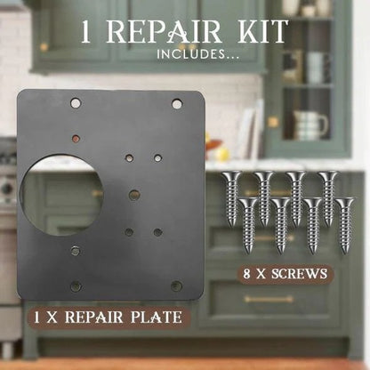 Cabinet Hinge Plate Set Stainless Steel Reinforcement