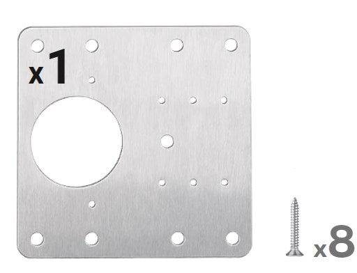 Cabinet Hinge Plate Set Stainless Steel Reinforcement