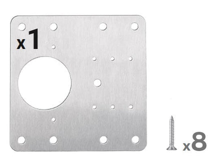 Cabinet Hinge Plate Set Stainless Steel Reinforcement