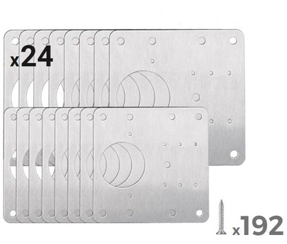 Cabinet Hinge Plate Set Stainless Steel Reinforcement