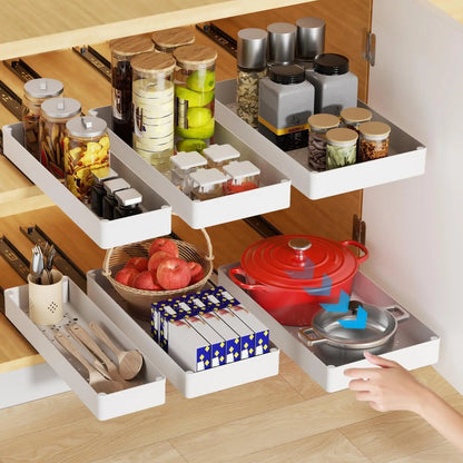 Cabinet Organizer Drill-Free Nano Adhesive 55 lb Capacity