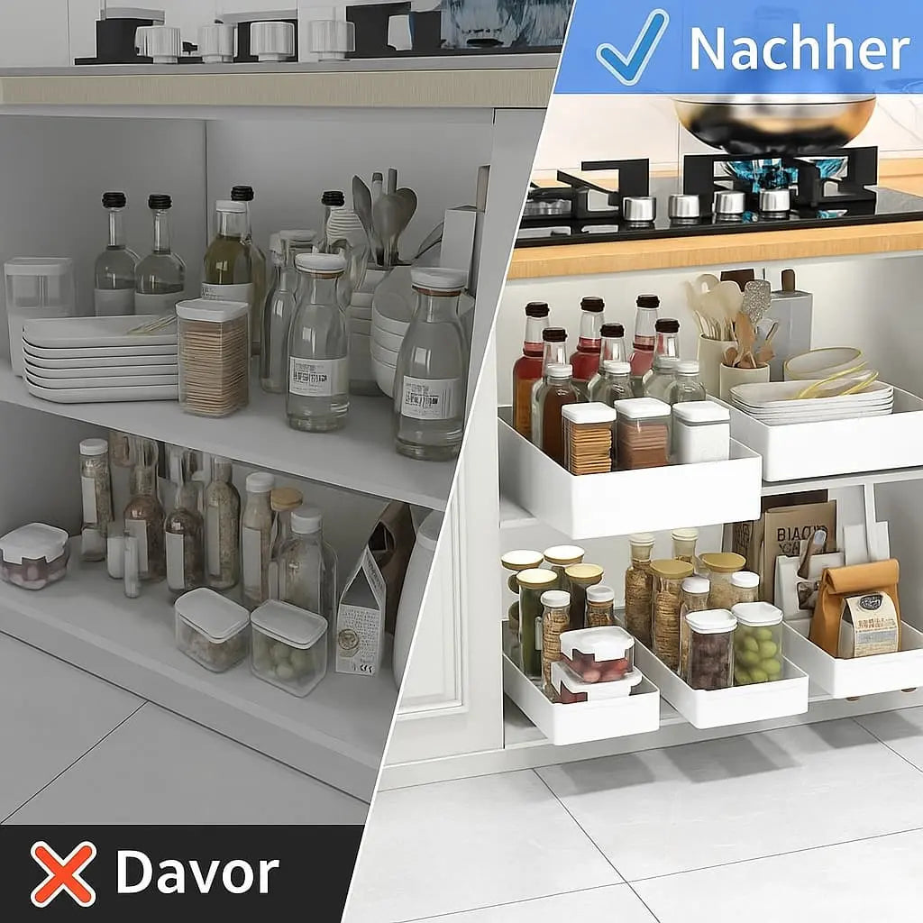 Cabinet Organizer Drill-Free Nano Adhesive 55 lb Capacity