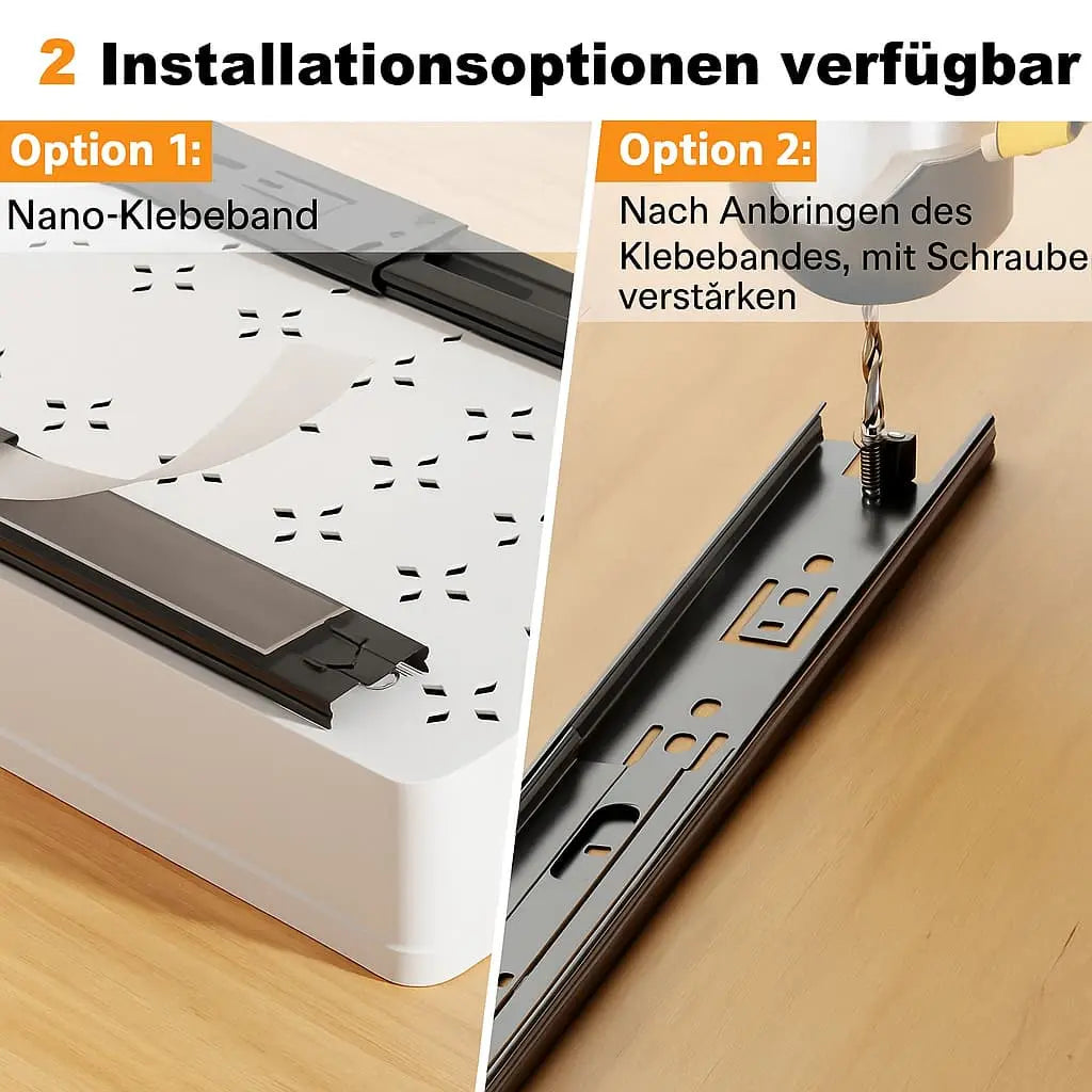 Cabinet Organizer Drill-Free Nano Adhesive 55 lb Capacity