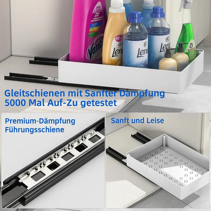 Cabinet Organizer Drill-Free Nano Adhesive 55 lb Capacity