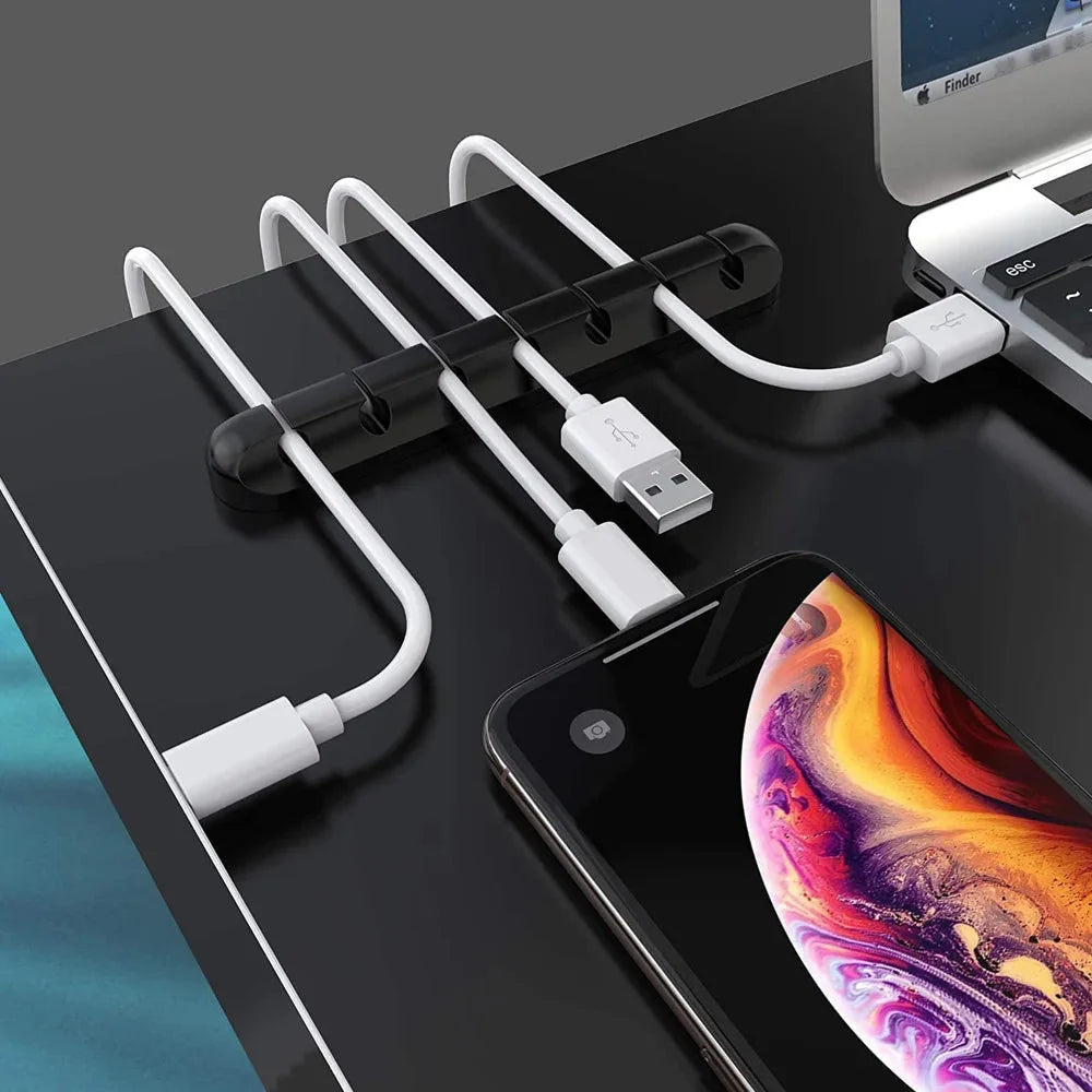 Cable Clips Self-Adhesive Silicone Multi-Cable