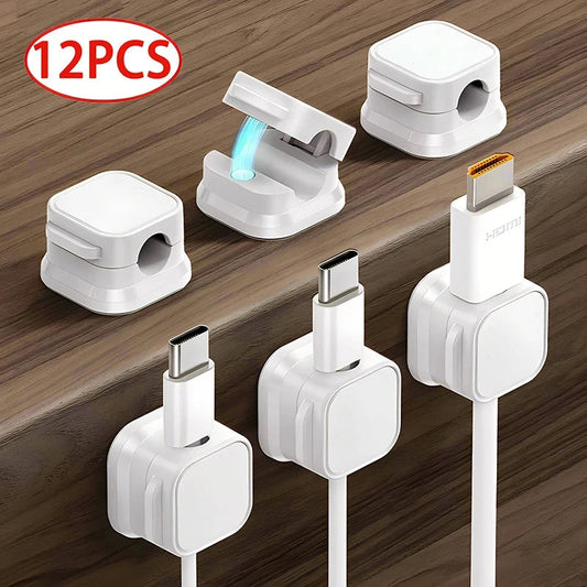 Cable Holder Magnetic Self-Adhesive Set of 12