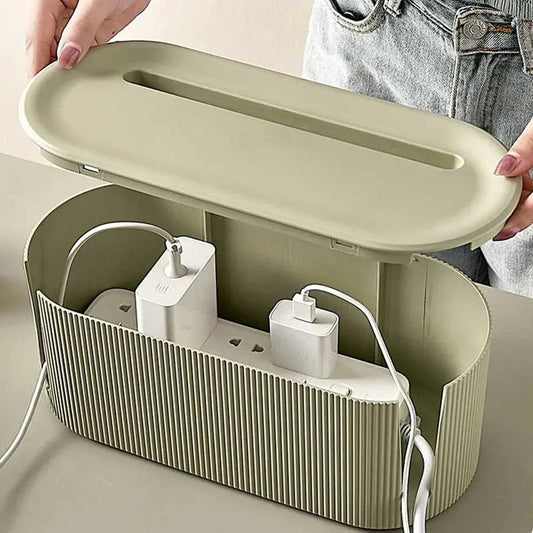 Cable Organizer Box Ventilated Lid & Side Cutouts