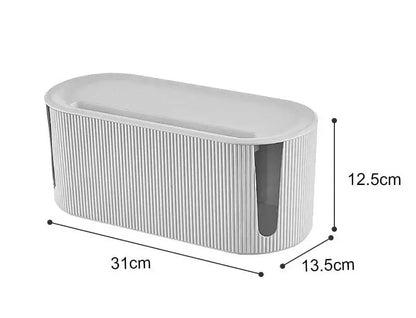 Cable Organizer Box Ventilated Lid & Side Cutouts