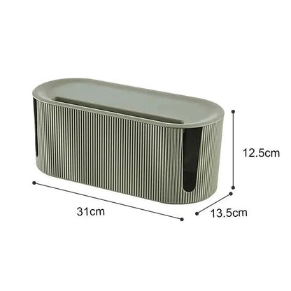 Cable Organizer Box Ventilated Lid & Side Cutouts