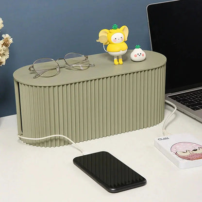 Cable Organizer Box Ventilated Lid & Side Cutouts