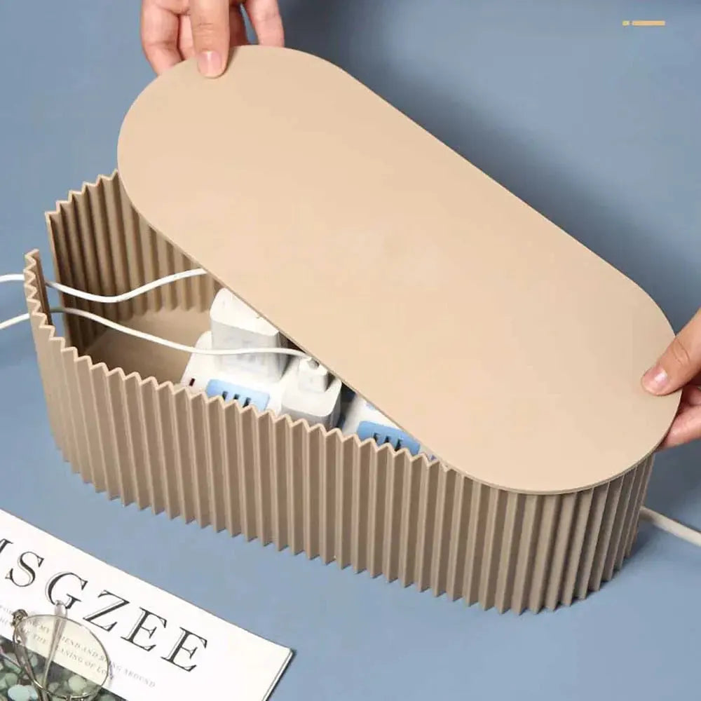 Cable Organizer Box Ventilated Lid & Side Cutouts