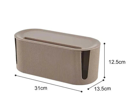 Cable Organizer Box Ventilated Lid & Side Cutouts