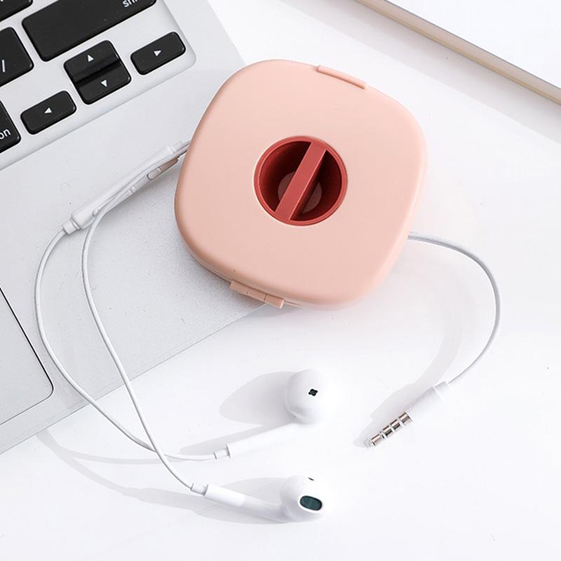 Cable Winder Integrated Phone Stand Tangle-Free & Compact