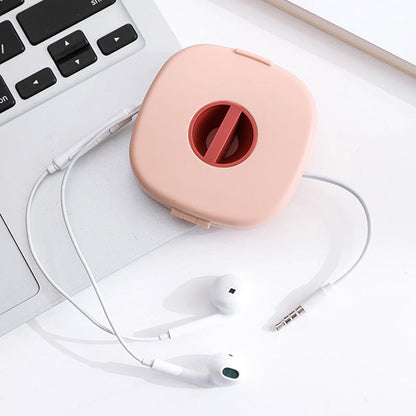 Cable Winder Integrated Phone Stand Tangle-Free & Compact