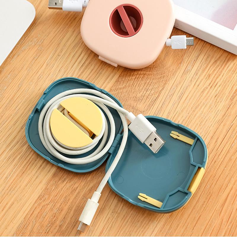 Cable Winder Integrated Phone Stand Tangle-Free & Compact