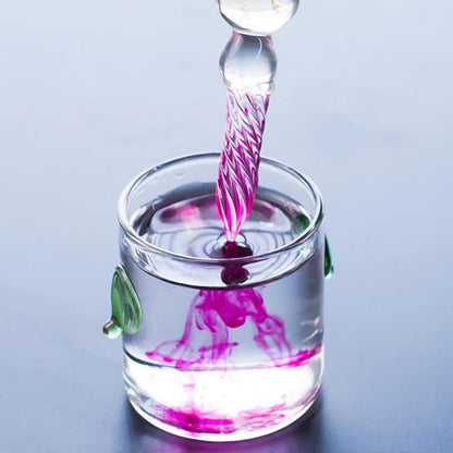 Calligraphy Dip Pen Mouth-Blown Crystal Glass Spiral Tip