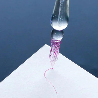 Calligraphy Dip Pen Mouth-Blown Crystal Glass Spiral Tip