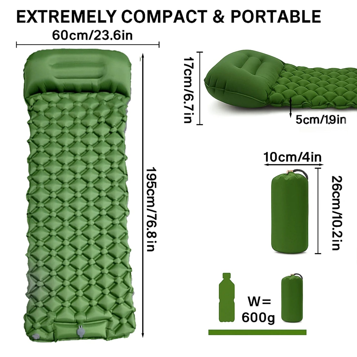 Camping Air Mattress Ultralight Honeycomb Insulating