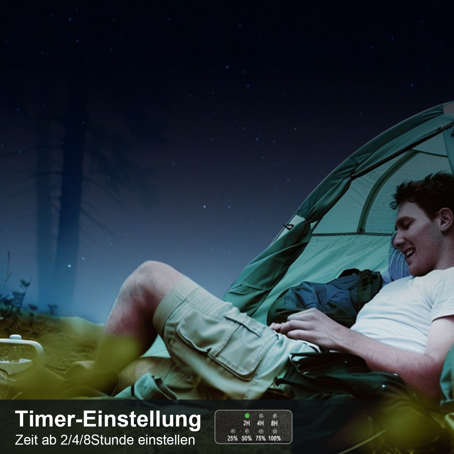 Camping Fan Solar-Powered 20,800 mAh Power Bank