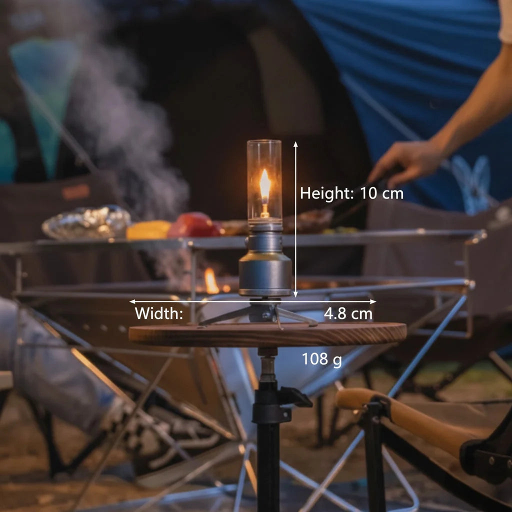 Camping Lantern Butane-Fueled 23-Hour Glass Globe