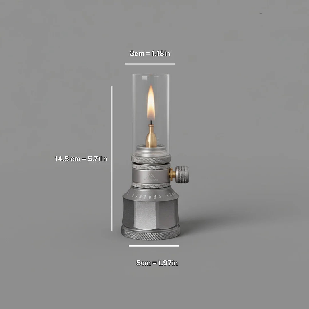 Camping Lantern Butane-Fueled 23-Hour Glass Globe