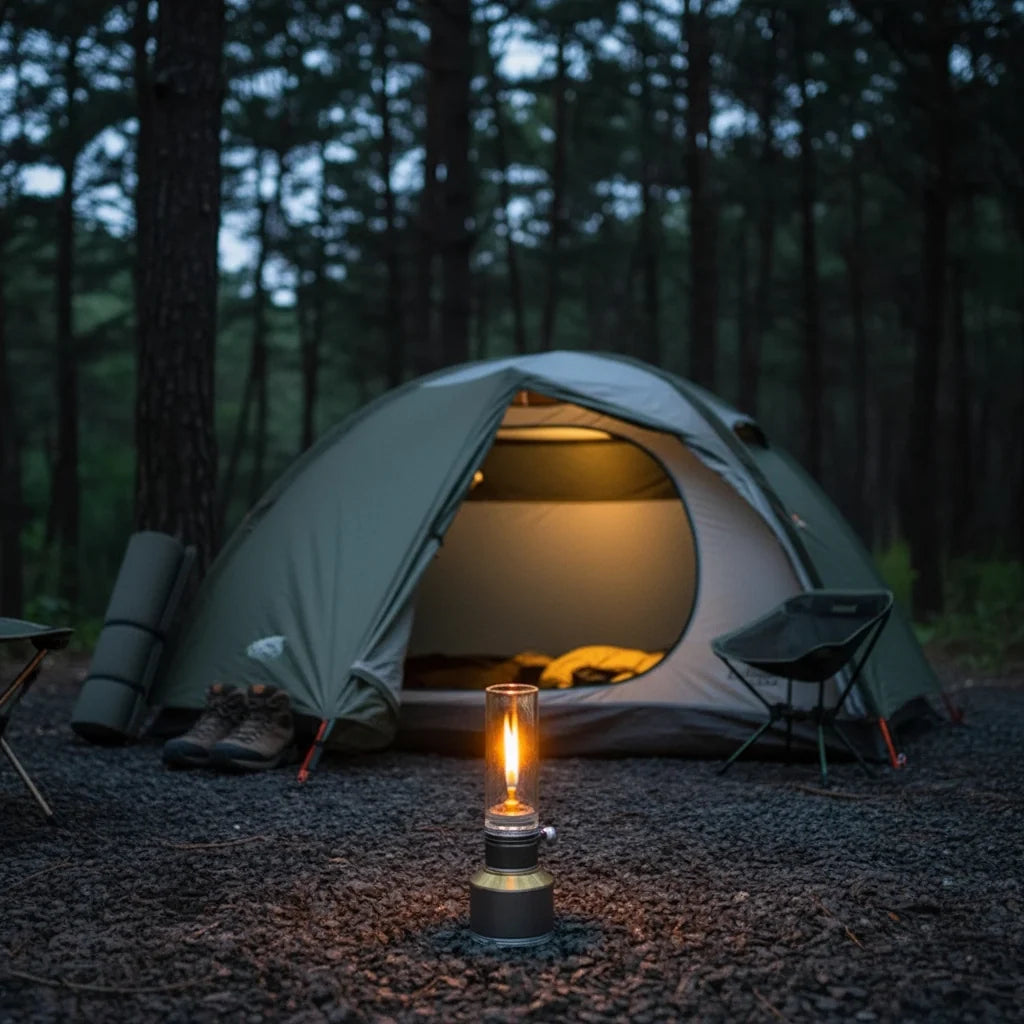 Camping Lantern Butane-Fueled 23-Hour Glass Globe
